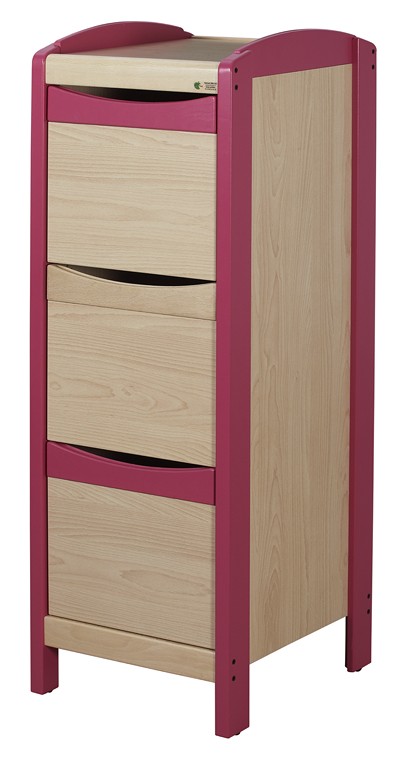 Meuble de rangement en bois avec portes et casiers, hauteur 132cm, coloris au choix