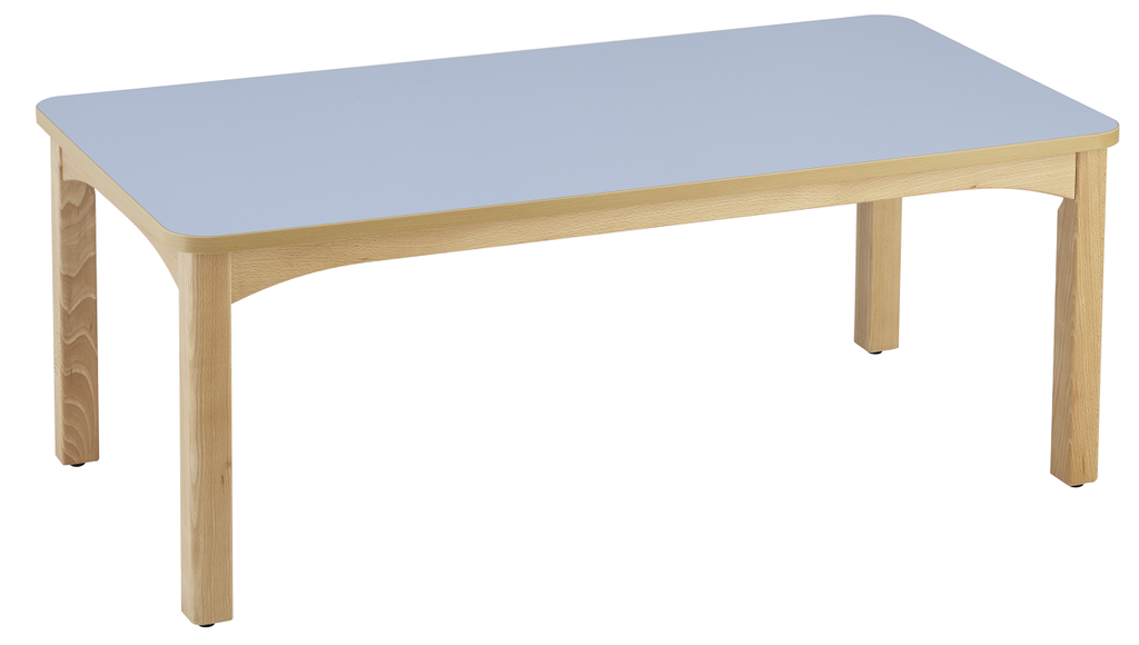[8573] Table de crèche en bois 120x60cm, Taille 00 à taille 3 (Bleu, Taille 00 (taille crèche))