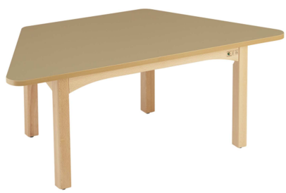 [8605] Table trapèze en bois pour crèches et maternelles (Bleu, Taille 00 (taille crèche))