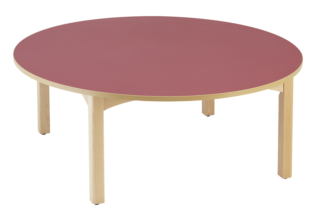 Table ronde en bois pour crèches et écoles maternelles