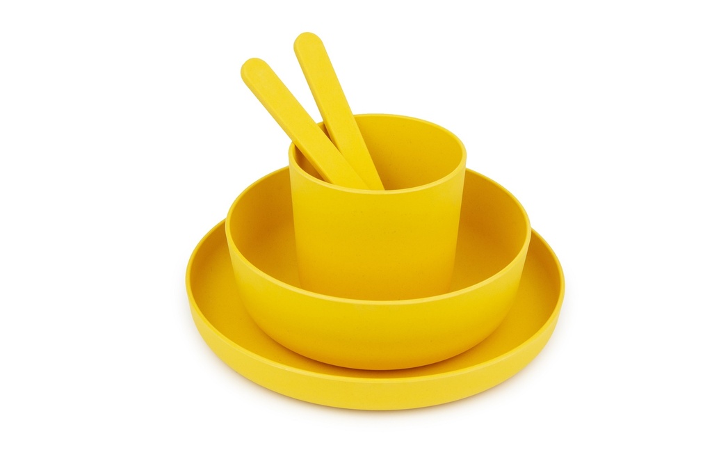 Set de vaisselle 100% biosourcée et biodégradable pour professionnels de la petite enfance