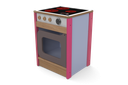 Cuisinière d'imitation en bois de hêtre pour crèche