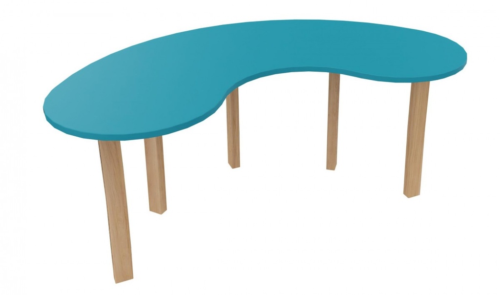 Table Haricot K'Briol colorée pour crèches et écoles, tailles 0 à 4