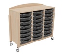 Meuble de rangement 24 bacs K'Briol avec finition vernie naturelle