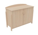 Meuble bas 2 portes verni naturel ou coloré pour collectivité K'Briol