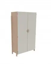 [8306] Armoire K'Briol 2 portes h180 verni naturel ou coloré pour professionnels (Blanc)