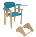 Chaise d'allaitement Nounou K'Briol avec tablette et repose-pieds