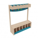 Banc vestiaire K'Briol en bois de hêtre avec finition vernie