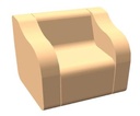 Fauteuil d'allaitement confortable avec accoudoirs haute densité