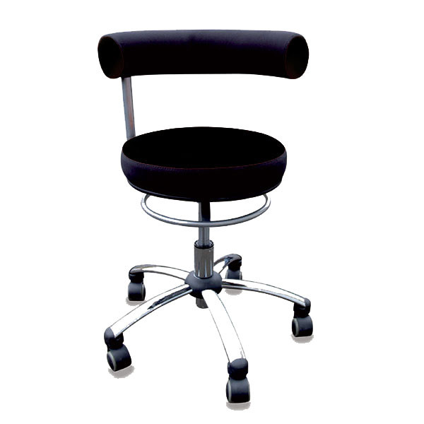 [5737] Tabouret ergonomique MERLN à vérin bas pour professionnels de la petite enfance (Beige)