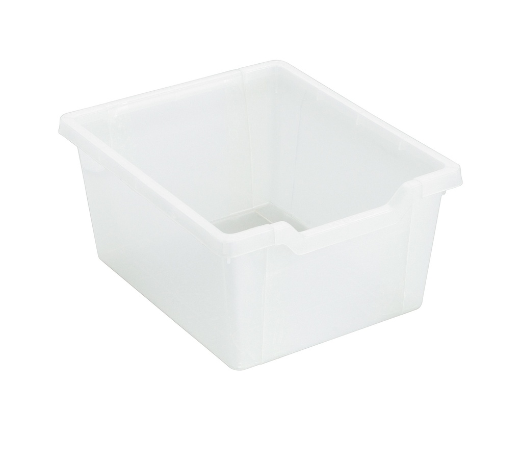 [5832] Bac de rangement plastique transparent (compatible avec le meuble PICCOLO) (Blanc)