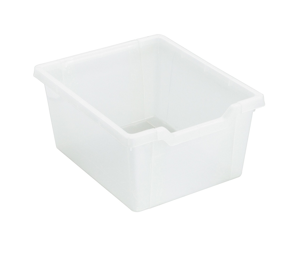 [5842] Bac de rangement en plastique transparent pour meuble PICCOLO (Blanc)