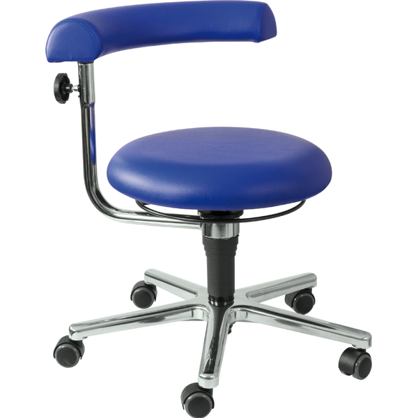 [5991] Chaise ergonomique pour professionnels de la petite enfance, hauteur 34 à 41cm (Bleu)