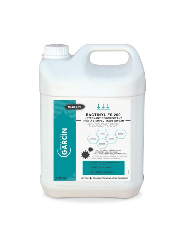 Nettoyant désinfectant prêt à l'emploi pour surfaces alimentaires Bactinyl FS200