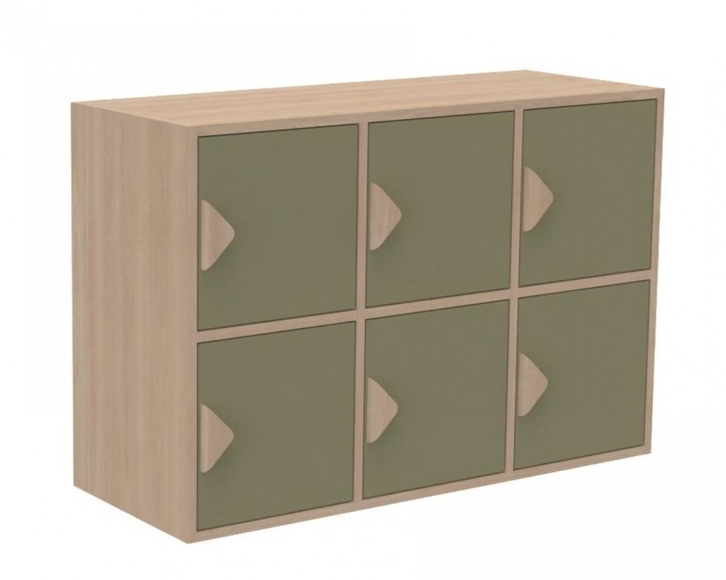 Meuble vestiaire 6 cases horizontales K'Briol pour crèche et maternelle