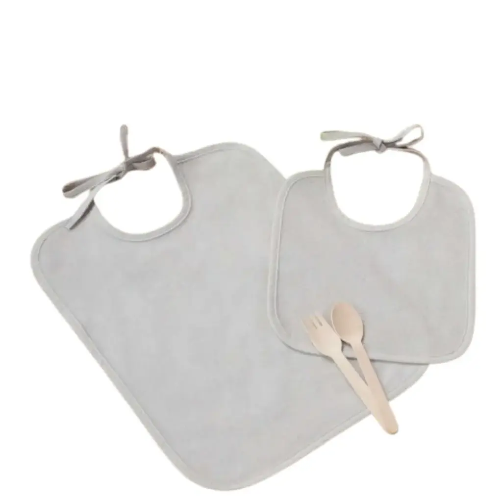 Bavoir à lacets imperméable pour enfants 22x25cm ou 30x40cm, lot de 5