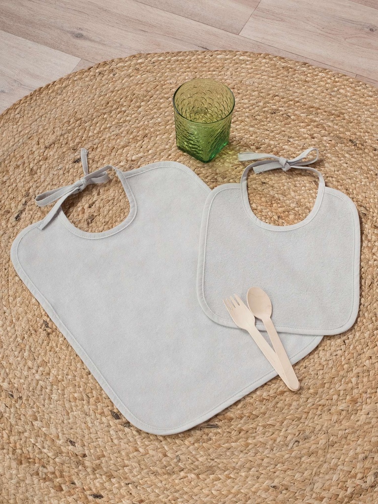 Bavoir à lacets imperméable pour enfants 22x25cm ou 30x40cm, lot de 5