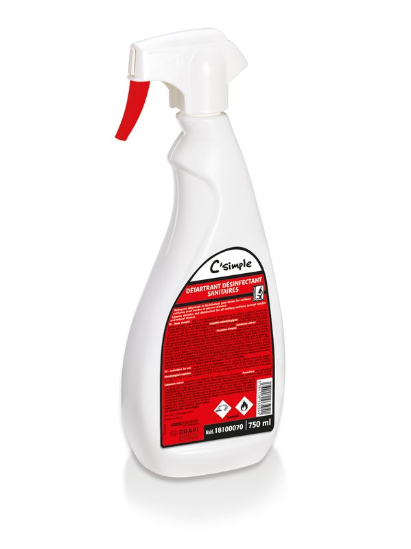 [6262] Détartrant Sanitaire Prêt à l'Emploi pour Surfaces Sanitaires C'Simple (750ml)