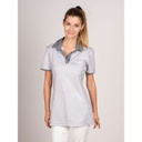 Polo Femme Imprimé avec Col Polo et Poche Poitrine