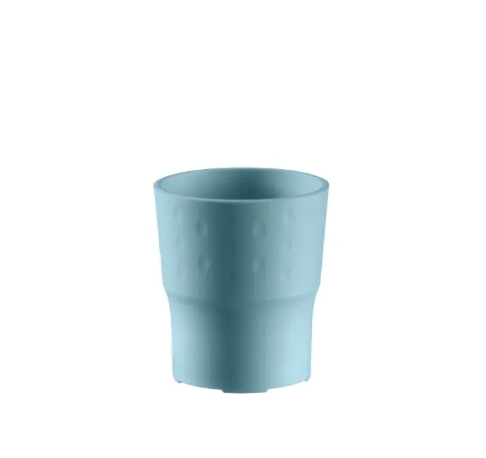 [7660] Verre biosourcé 16cl, lot de 8, biodégradable et recyclable (Bleu)