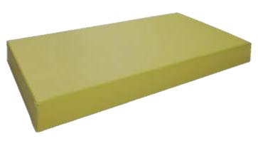 [9011] Matelas en mousse rectangulaire 2m x 1m ép. 20cm - dessous antidérapant pour espaces de vie (Blanc)