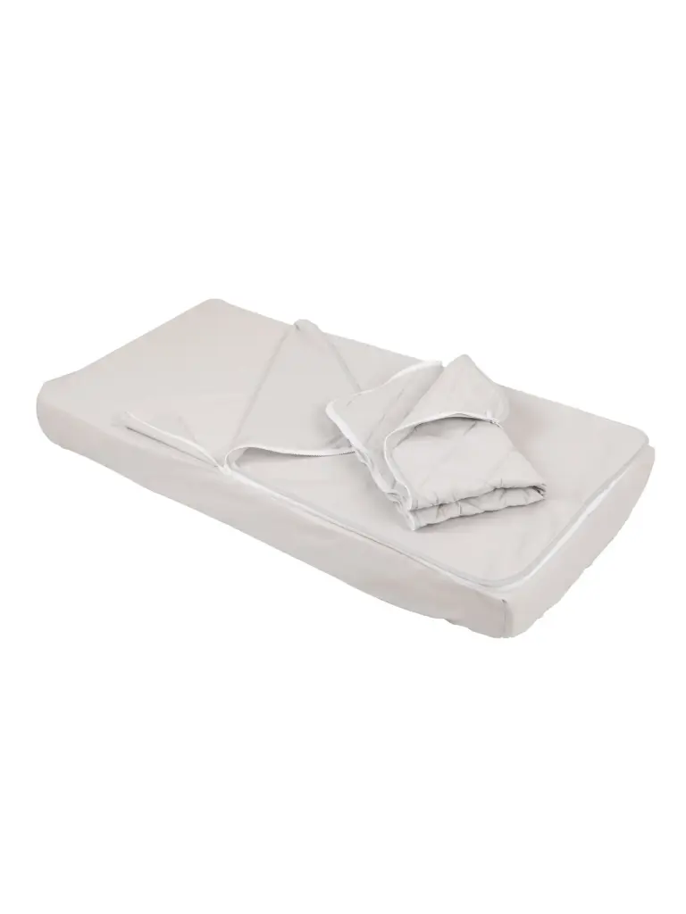 Drap housse pour lit bébé 3 en 1 avec soufflet d'aisance et couverture piquée