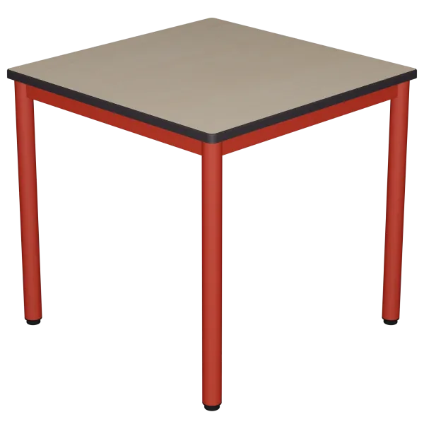 [9351] Table carrée 80x80 cm pour crèche et maternelle – Mobilier scolaire conforme normes (Taille 1)