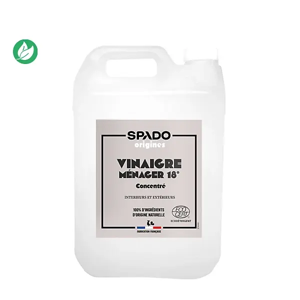 [2498] Vinaigre blanc 18° - Nettoyant naturel et puissant 5L