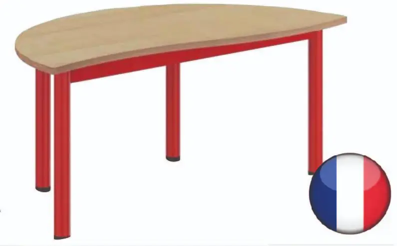 Table demi-cercle pour classe flexible - Taille 1 à 4 (Taille 1, Violet)