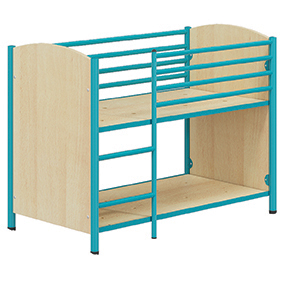 Lit superposé maternelle mobile pour couchage 120x60cm