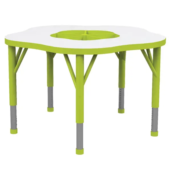 Table d'activité FLEUR à hauteur ajustable pour crèche et maternelle, T1 à T3