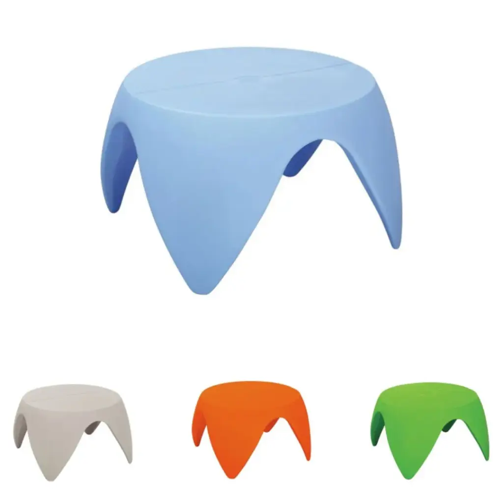 Table légère intérieur-extérieur FLORA Diam. 79 cm, Taille 1 (Bleu)