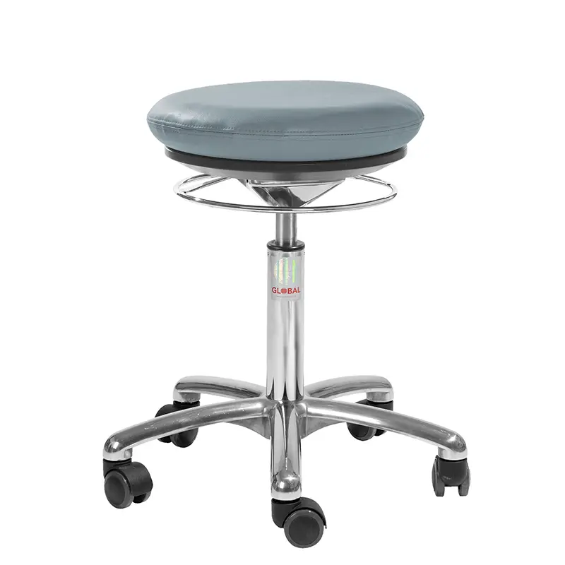 Tabouret ergonomique PILATES à roulettes dont 2 avec freins, hauteur 42 à 55 cm
