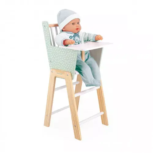 Chaise haute en bois pour poupon – Jouet d’imitation dès 3 ans