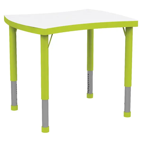 [S2207] Table rectangulaire à hauteur ajustable pour crèche et maternelle, T1 à T3