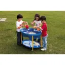 Table sensorielle sable et eau – Hauteur réglable, cuve amovible et roulettes