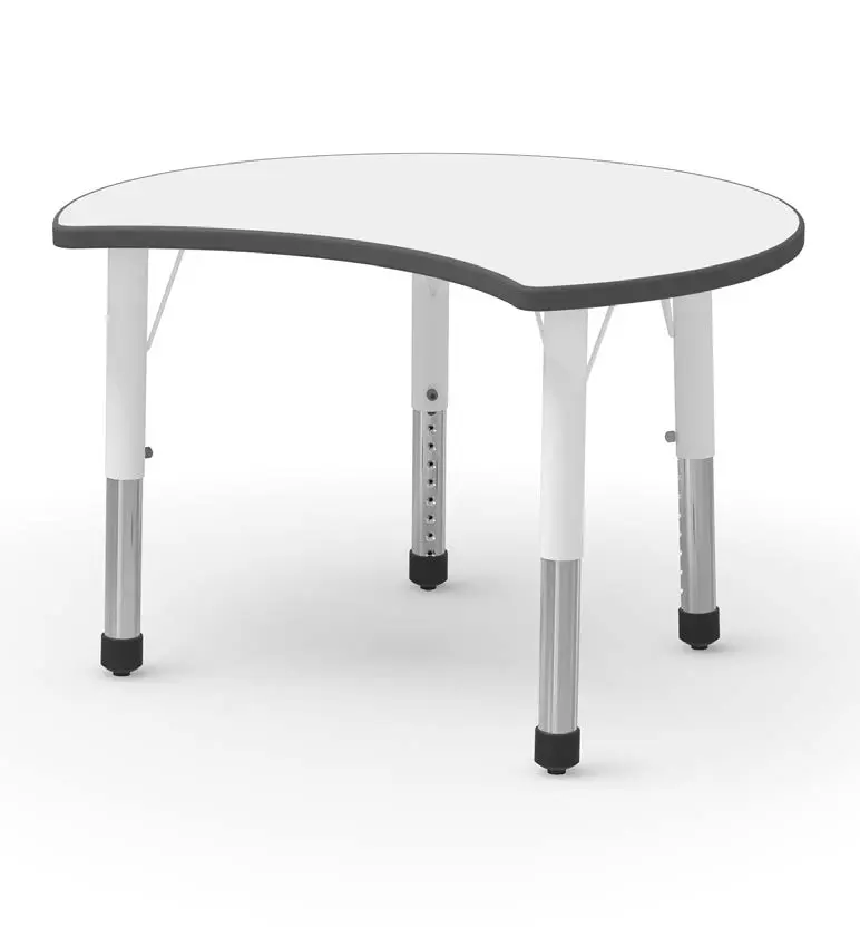[S2310] Table en arc de cercle RONY à hauteur ajustable pour crèche et maternelle, T1 à T4