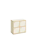 Casier de rangement 4 cases – Mélamine avec finition contreplaqué – 90x45x80 cm