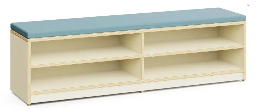 [S2315] Banc d'accueil PLUM avec rangement pour crèche et maternelle