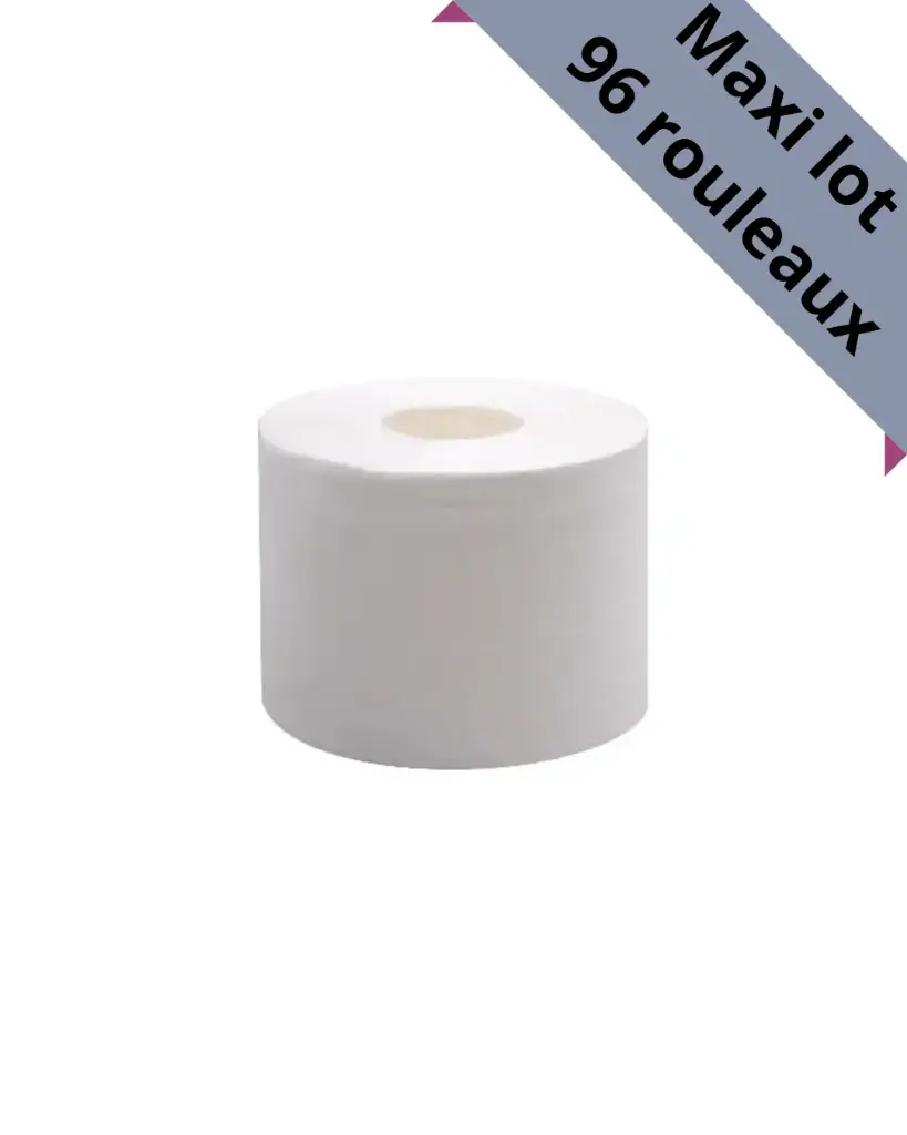 [S1017] Papier hygiénique écolabel en rouleau 2 plis, MAXI pack 96 rouleaux