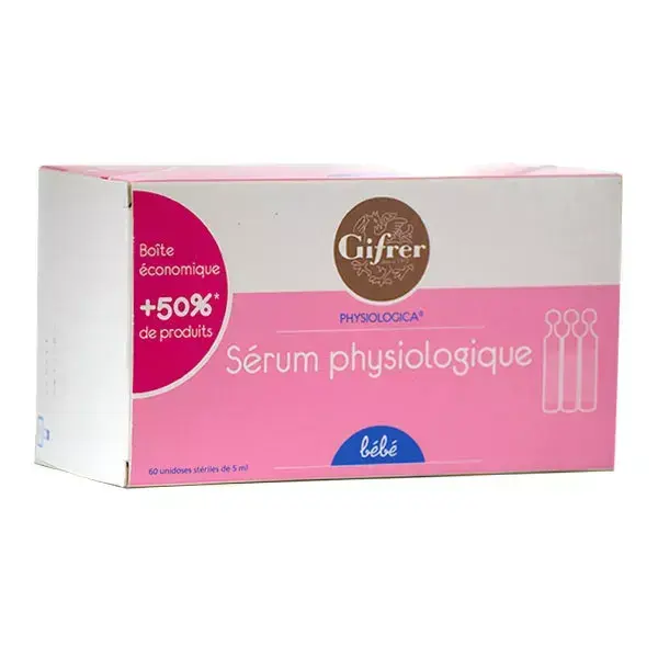 Sérum Physiologique 5ml, lot de 15 boites de 60 unidoses