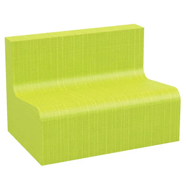 Banquette LUTIN 2 places en tissu enduit L70cm- hauteur d'assise 24 cm (Argile)