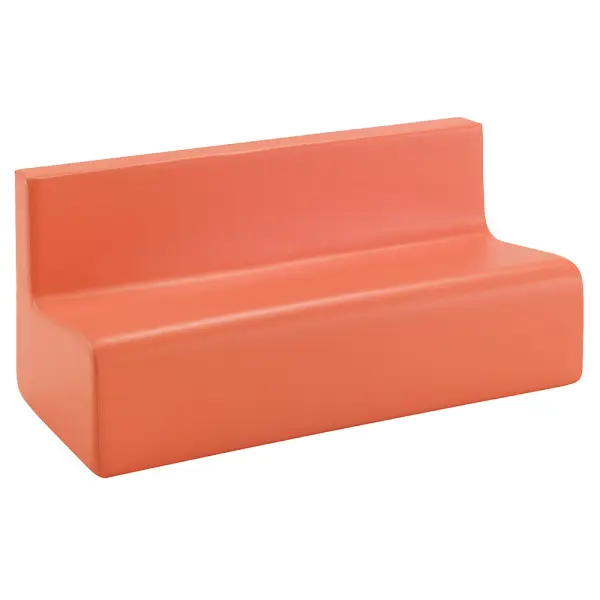 Banquette LUTIN 3 places en tissu enduit L105cm- hauteur d'assise 24 cm (Argile)