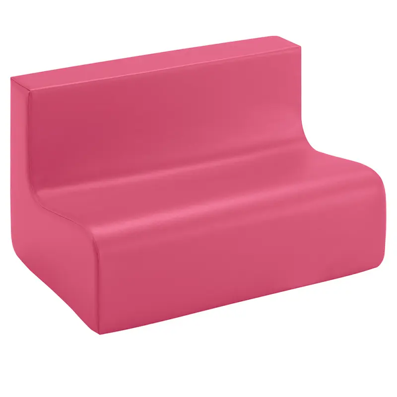 [14981] Banquette BABY 2 places en tissu enduit L60cm- hauteur d'assise 17 cm (Argile)