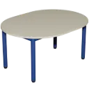 Table ovale pour crèche et maternelle 120cm, tailles 1 à 3