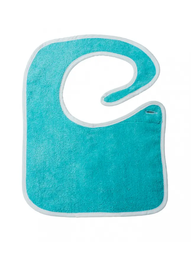 Bavoir en velours avec fermeture “oreilles de lapin” – lot de 6 (30x40cm, Corail)