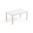 Table TEO 120x74cm à bords arrondis et hauteur ajustable de la taille 0 à la taille 3