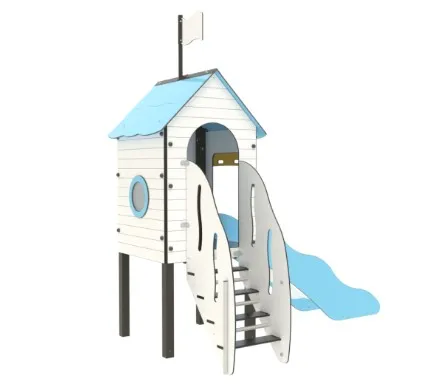 [S260224] Structure de Jeu extérieur pour Enfants avec Toboggan et Escalier 18 mois - 7 ans