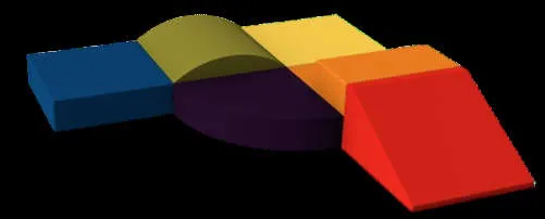 Parcours de motricité maternelle avec 6 modules (Nuancier cocon)
