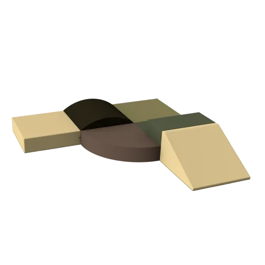 Parcours de motricité crèche avec 6 modules (Nuancier cocon)